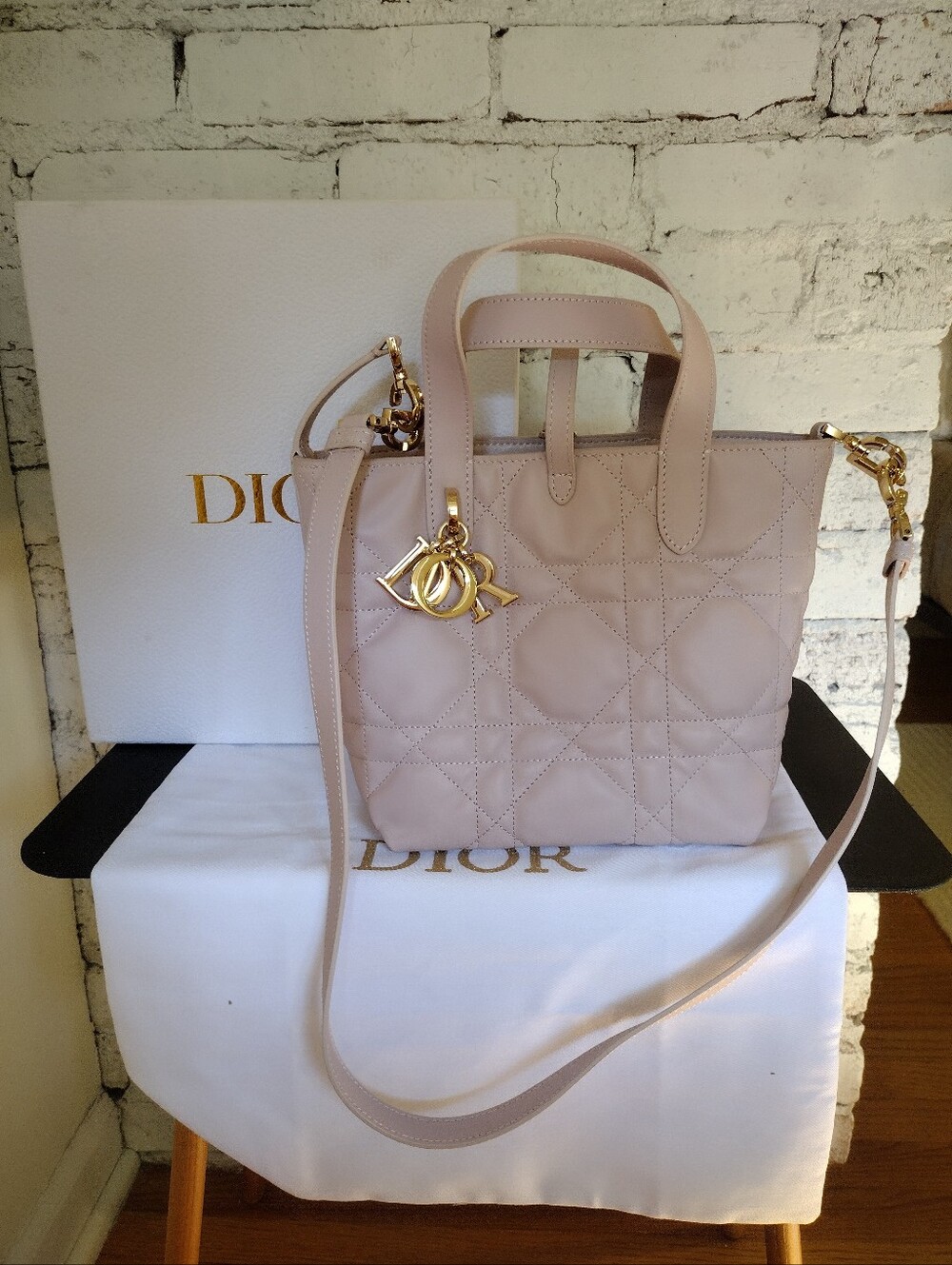 Christian Dior Toujours Small Handbag In Rose with Gold Hardware